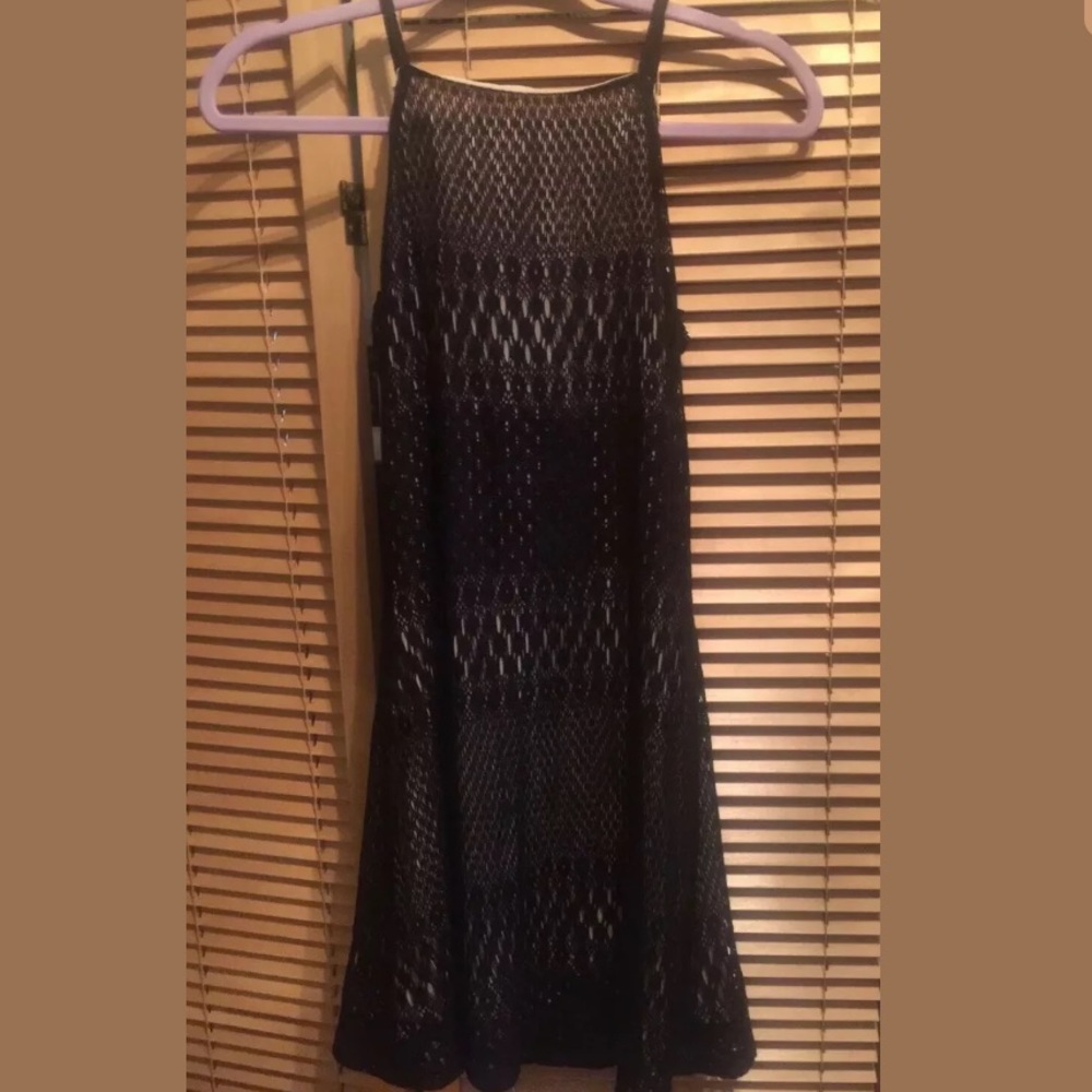 Hugo Buscati Dress Lace Lined Black Size XS